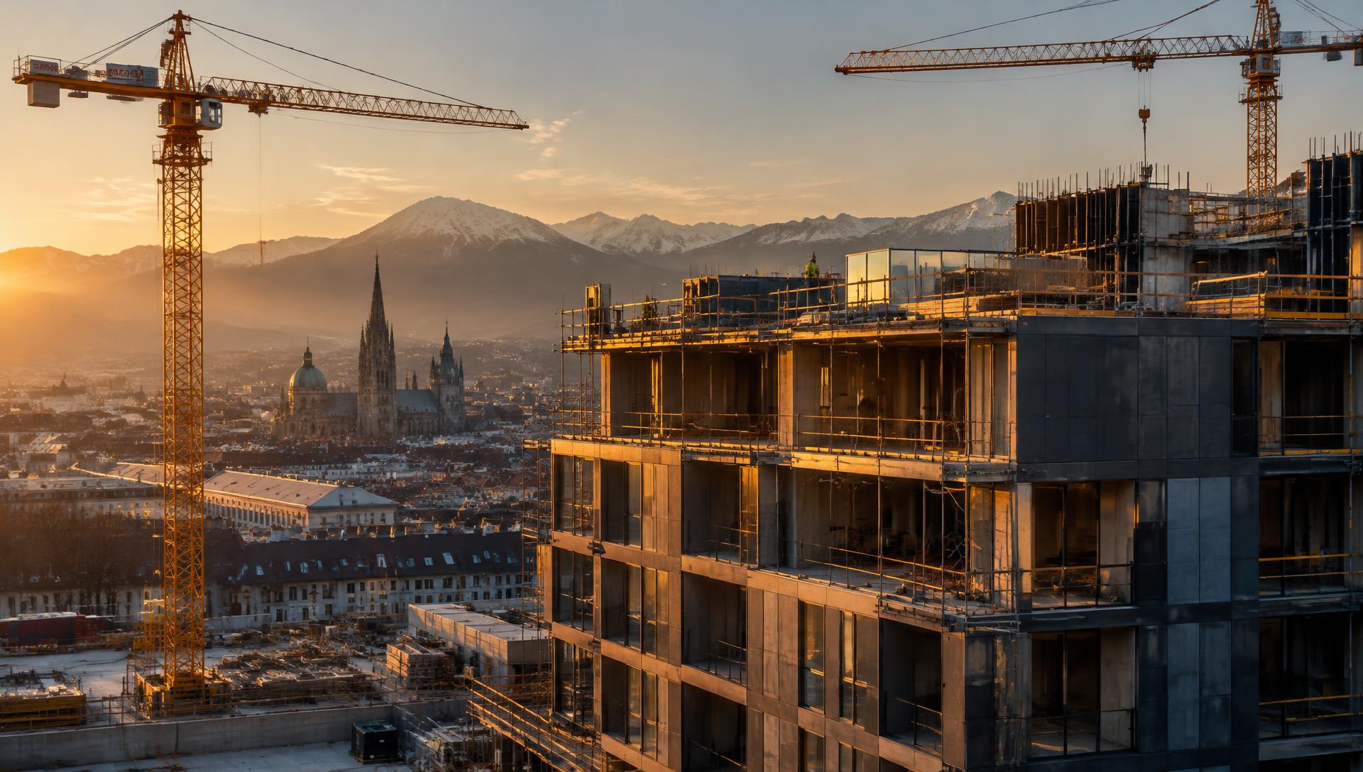 Sanierungsbaustelle eines Altbaus in Wien-Ottakring